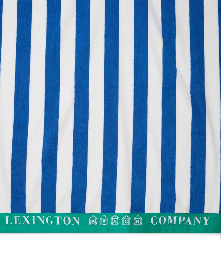 Stripe Cotton Terry ビーチタオル 100x180 cm, Blue-white-green Lexington | レキシントン
