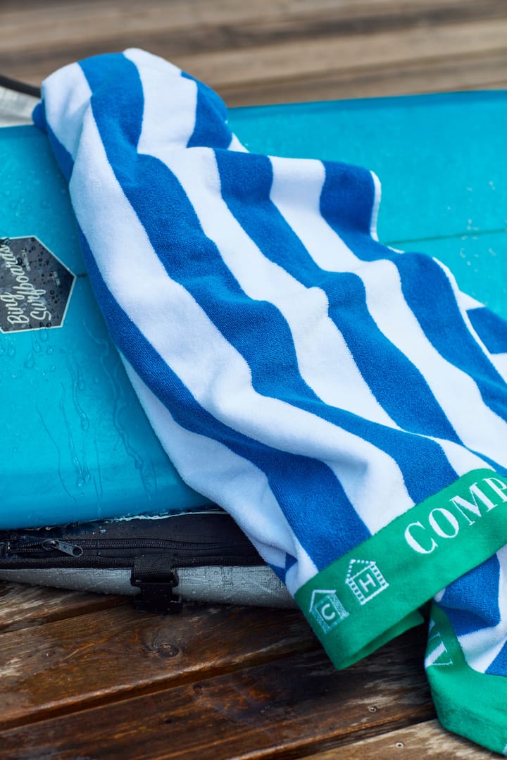 Stripe Cotton Terry ビーチタオル 100x180 cm, Blue-white-green Lexington | レキシントン