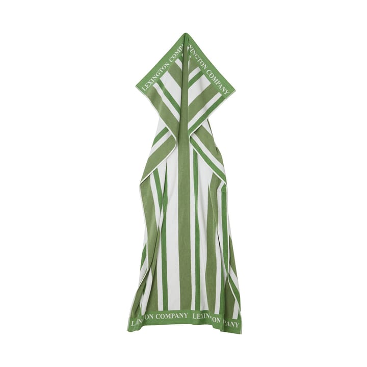 Stripe Cotton Terry ビーチタオル 100x180 cm - Green - Lexington | レキシントン