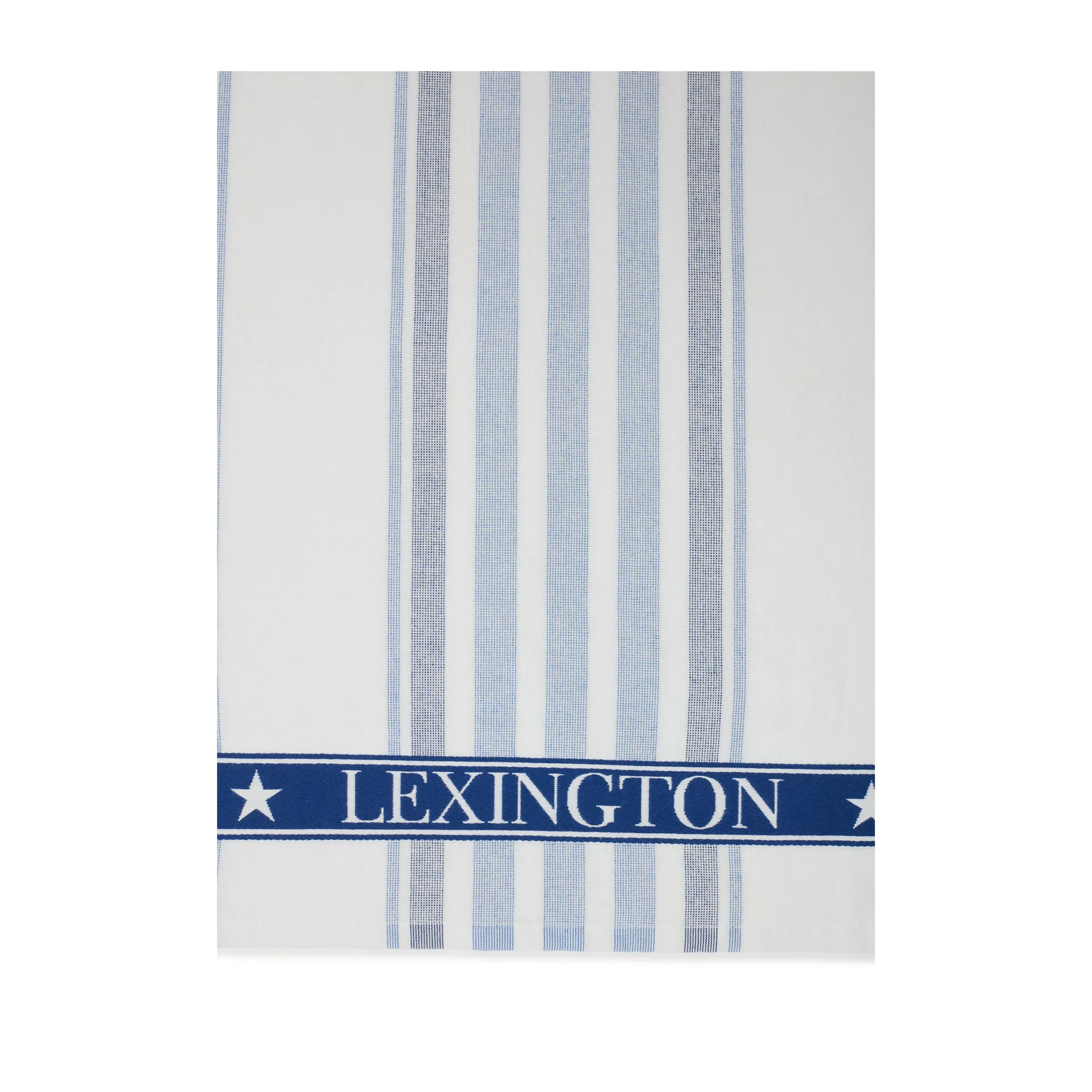 Stripe Cotton Terry キッチンタオル 50x70 cm, White-blue Lexington | レキシントン