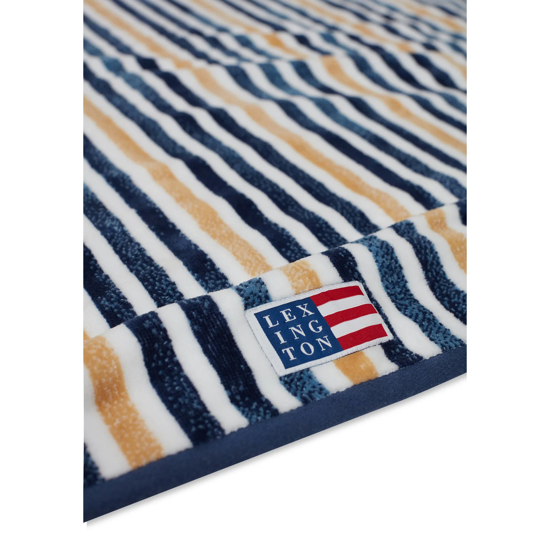 Stripe Cotton Velour バスタオル 100x180 cm, Blue-white-oat Lexington | レキシントン