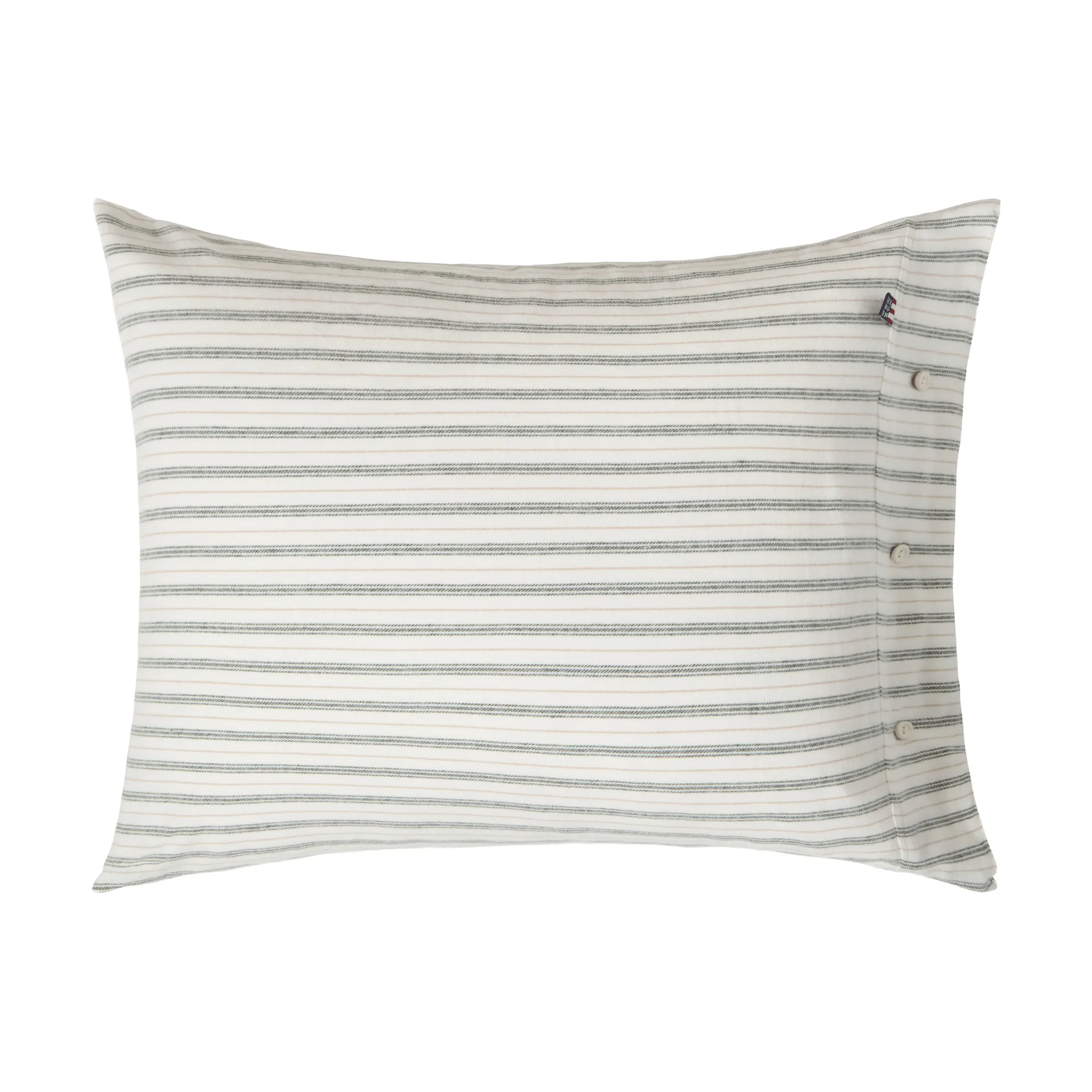 Stripe コットンフランネル 枕カバー, White-green-beige, 50x60 cm Lexington | レキシントン
