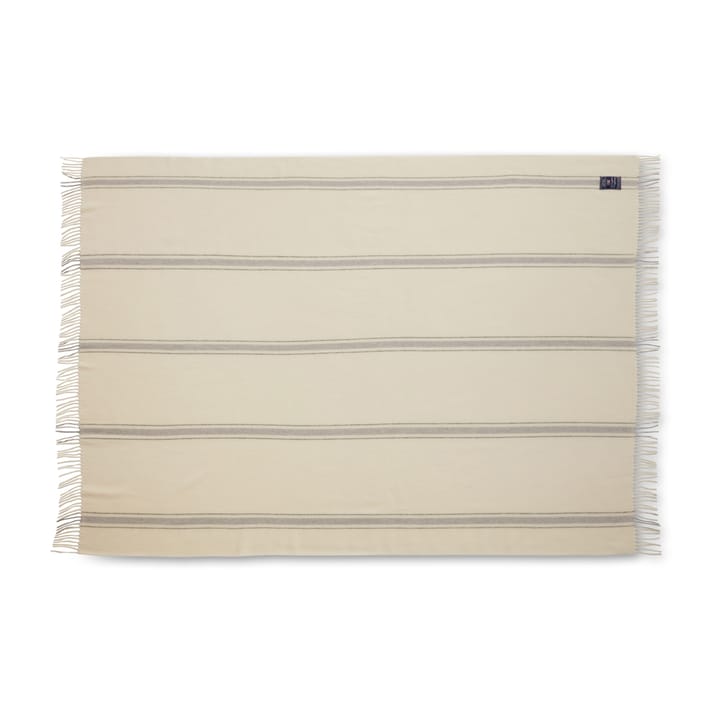 Striped リサイクル ウールスロー 130x170 cm, Offwhite-grey Lexington | レキシントン