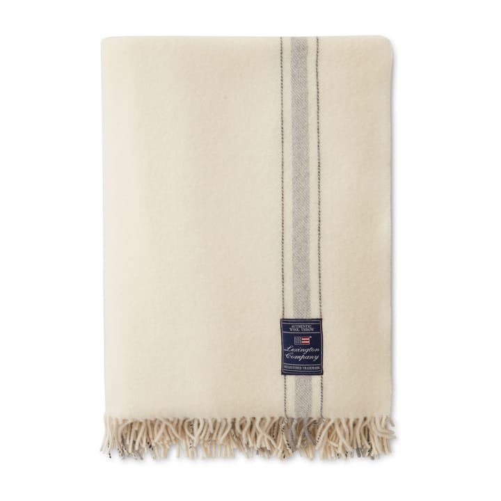 Striped リサイクル ウールスロー 130x170 cm, Offwhite-grey Lexington | レキシントン