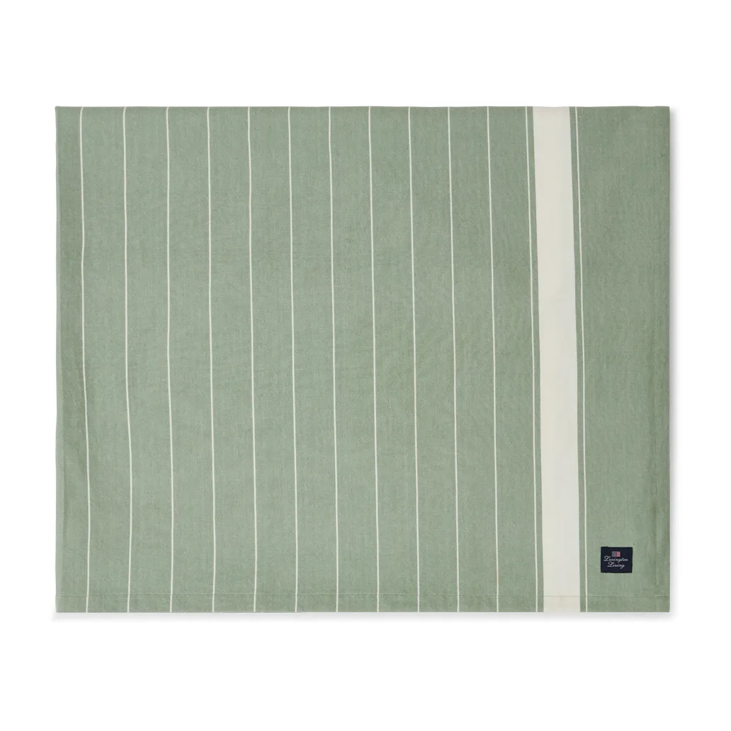 Striped オーガニックコットン テーブルクロス 150x250 cm, Green-white Lexington | レキシントン