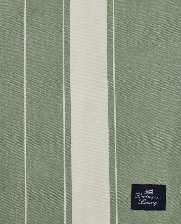 Striped オーガニックコットン テーブルクロス 150x250 cm, Green-white Lexington | レキシントン