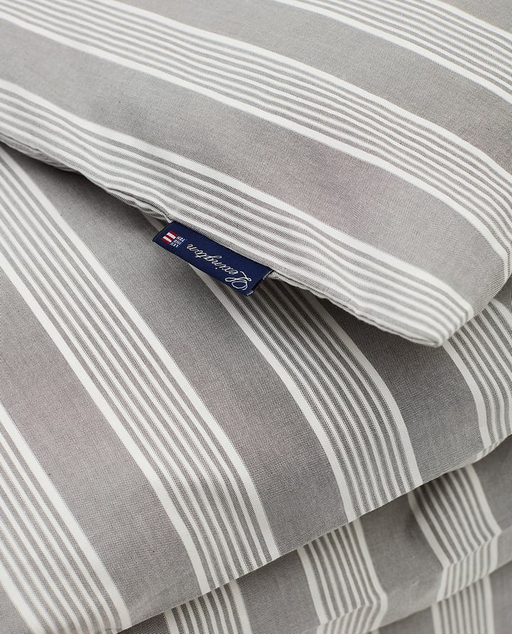 Striped リヨセル & コットンデュベカバー 220x220 cm, Gray/Off White Lexington | レキシントン