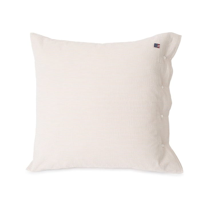Striped Cotton Seersucker 枕ケース 65x65 cm, beige-white Lexington | レキシントン