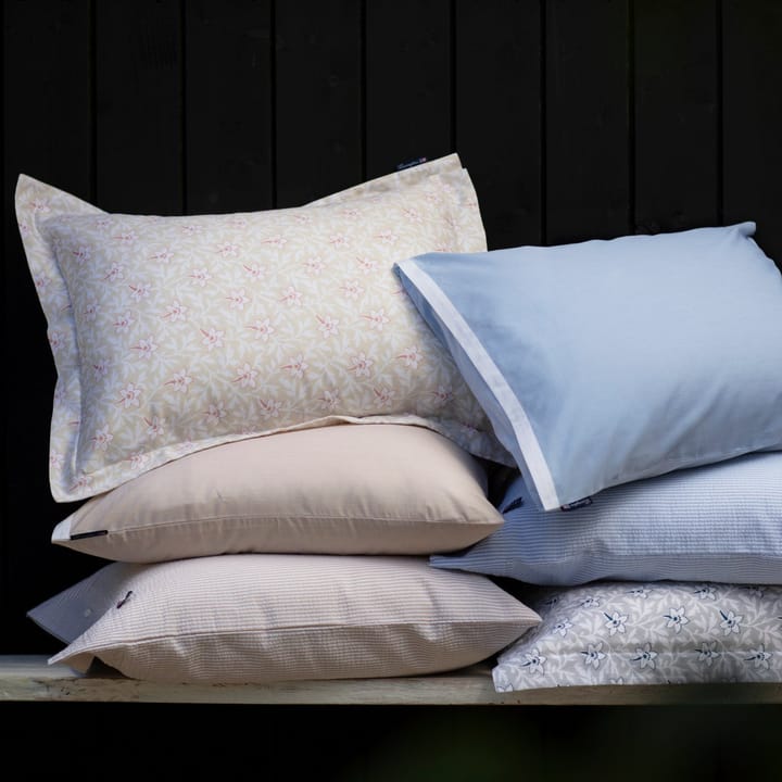 Striped Cotton Seersucker 枕ケース 65x65 cm, beige-white Lexington | レキシントン
