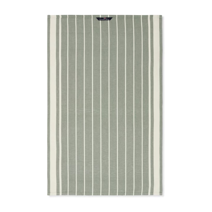 Striped Linen Cotton キッチンタオル 50x70 cm  - Green-white - Lexington | レキシントン