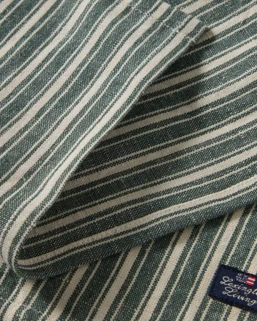 Striped linen napkins - Green-light beige, 50x50 cm - Lexington | レキシントン