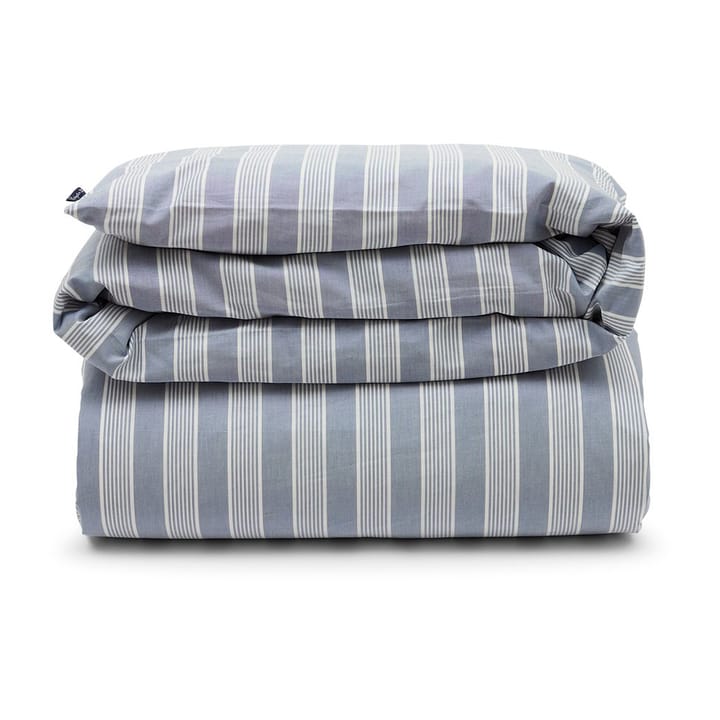 Striped Lyocell Cotton デュベカバー 150x210 cm - Blue-white - Lexington | レキシントン