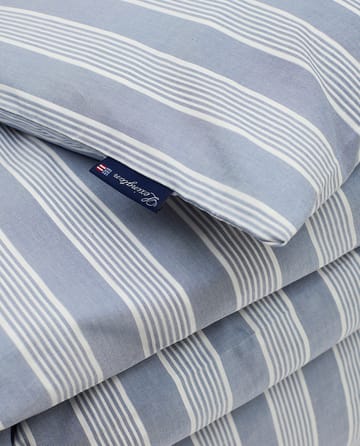 Striped Lyocell Cotton デュベカバー 150x210 cm - Blue-white - Lexington | レキシントン