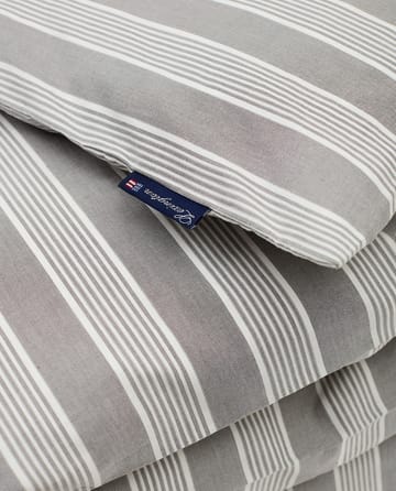 Striped Lyocell Cotton デュベカバー 150x210 cm - Grey-white - Lexington | レキシントン