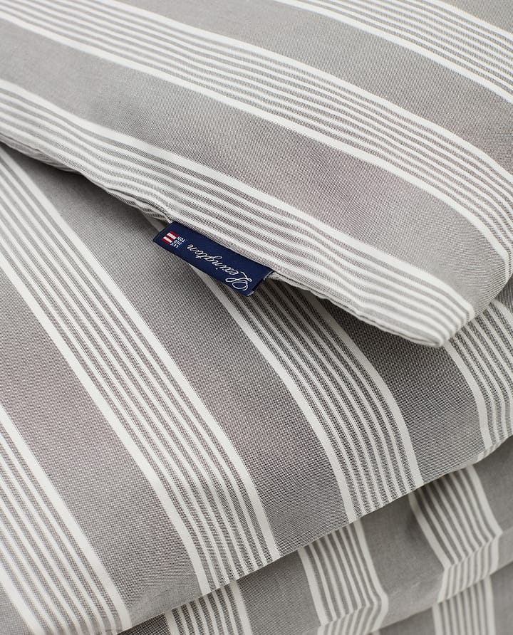 Striped Lyocell Cotton デュベカバー 150x210 cm, Grey-white Lexington | レキシントン