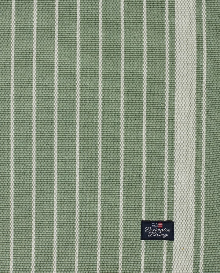 Striped オーガニックコットン Rips ランチョンマット 50x250 cm, Green-white Lexington | レキシントン