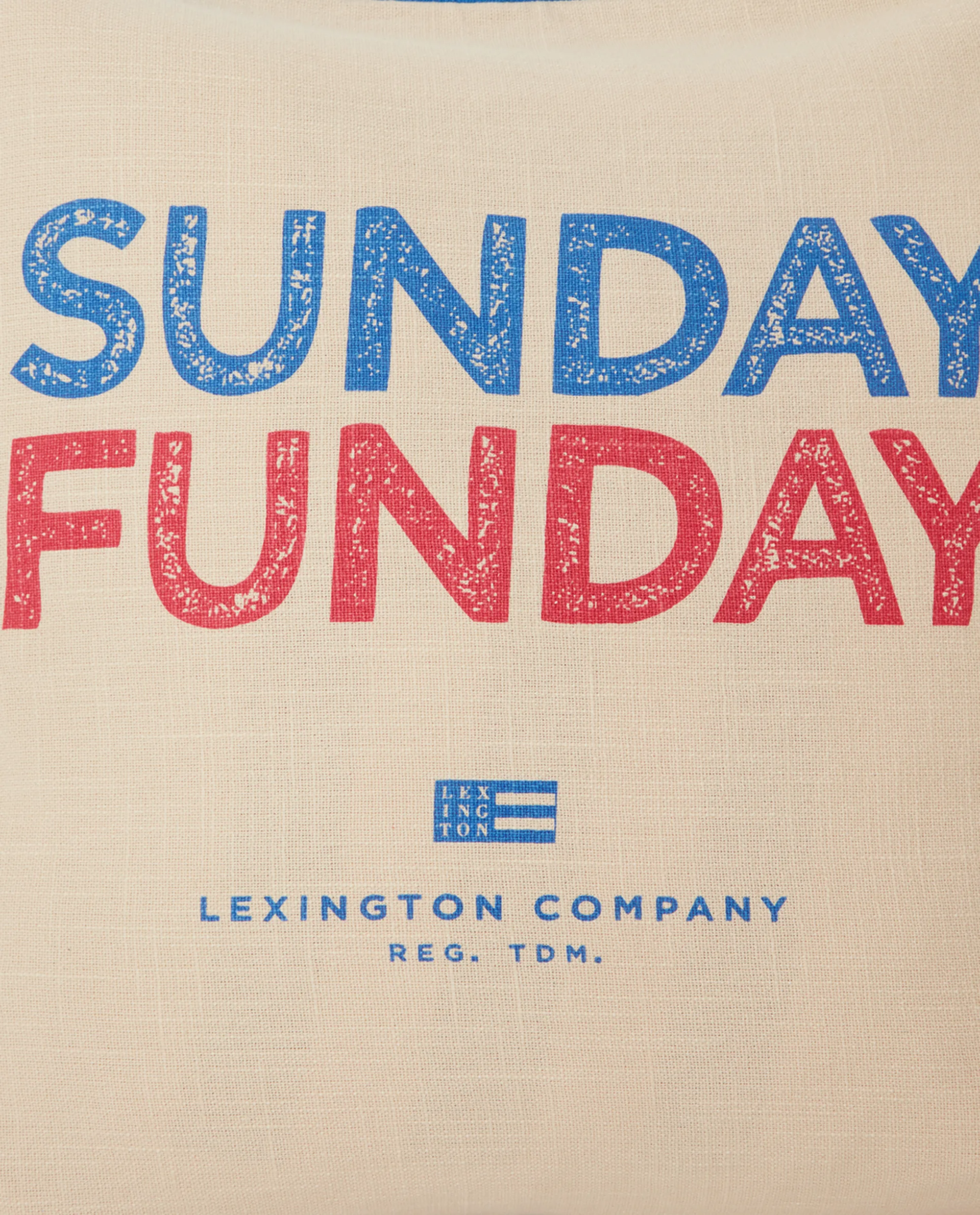 Sunday Funday プリントクッションカバー 50x50 cm, Beige-blue-pink Lexington | レキシントン