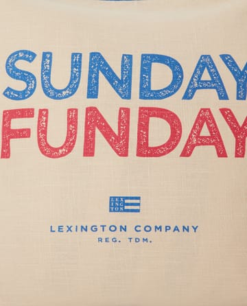 Sunday Funday プリントクッションカバー 50x50 cm - Beige-blue-pink - Lexington | レキシントン
