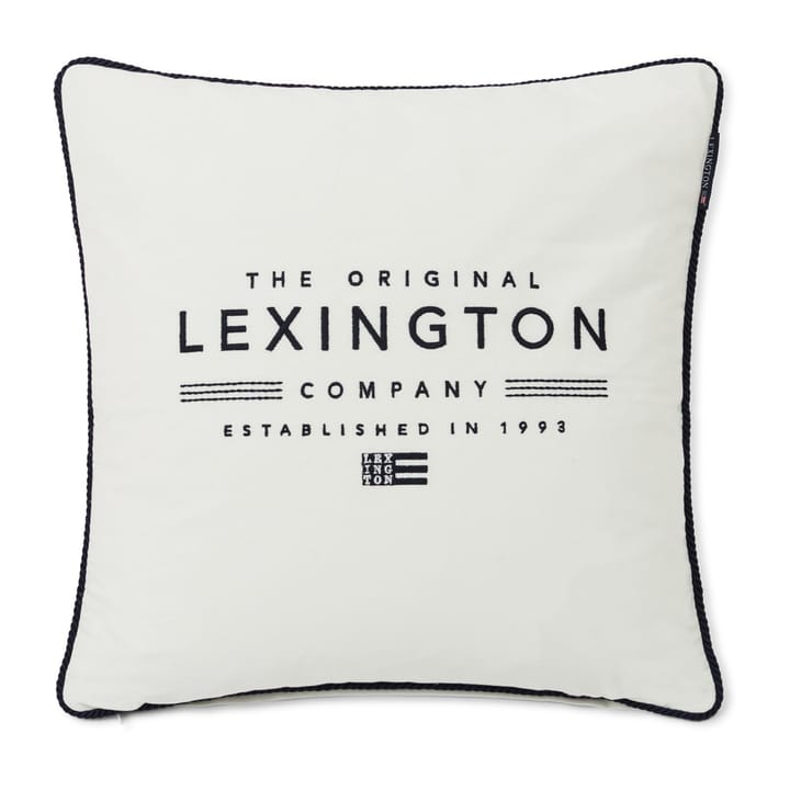 The Original オーガニックコットン ピローケース 50x50 cm - White-dark blue - Lexington | レキシントン