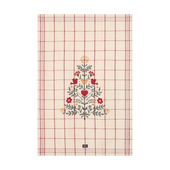 Tree リネン/コットン キッチンタオル - White-red-green, 50x70 cm - Lexington | レキシントン
