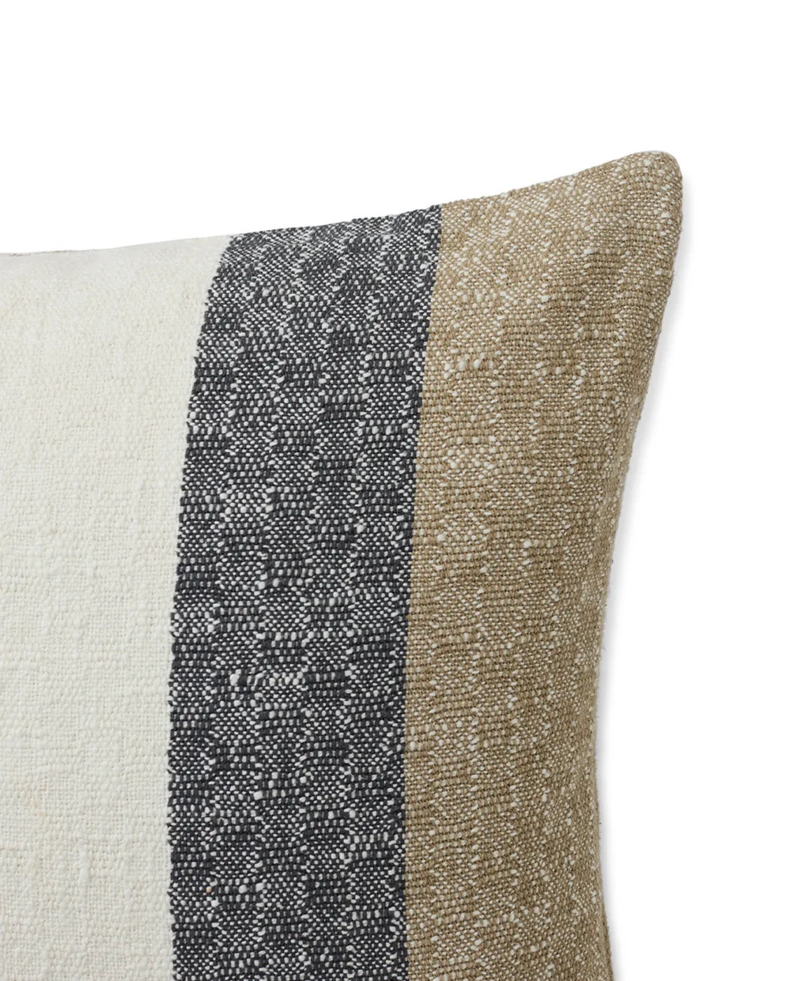 Vertical ストライプ コットン クッションカバー 50x50 cm, Beige-Grey Lexington | レキシントン