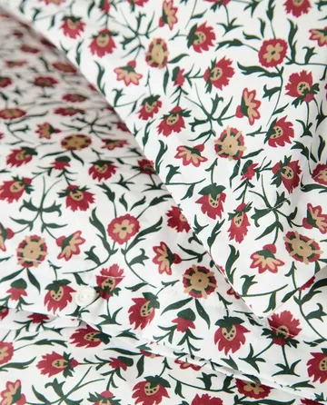 花柄 コットンサテン 寝具セット - White-red-green-beige, 50x60 cm/150x210 cm - Lexington | レキシントン