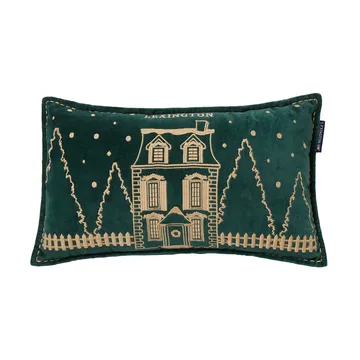 Winter House オーガニックベルベットクッション 30x50 cm - Green-Light Beige - Lexington | レキシントン