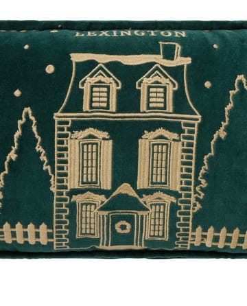 Winter House オーガニックベルベットクッション 30x50 cm - Green-Light Beige - Lexington | レキシントン
