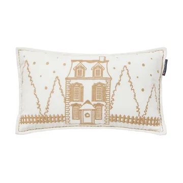 Winter House オーガニックベルベットクッション 30x50 cm - White-Light beige - Lexington | レキシントン