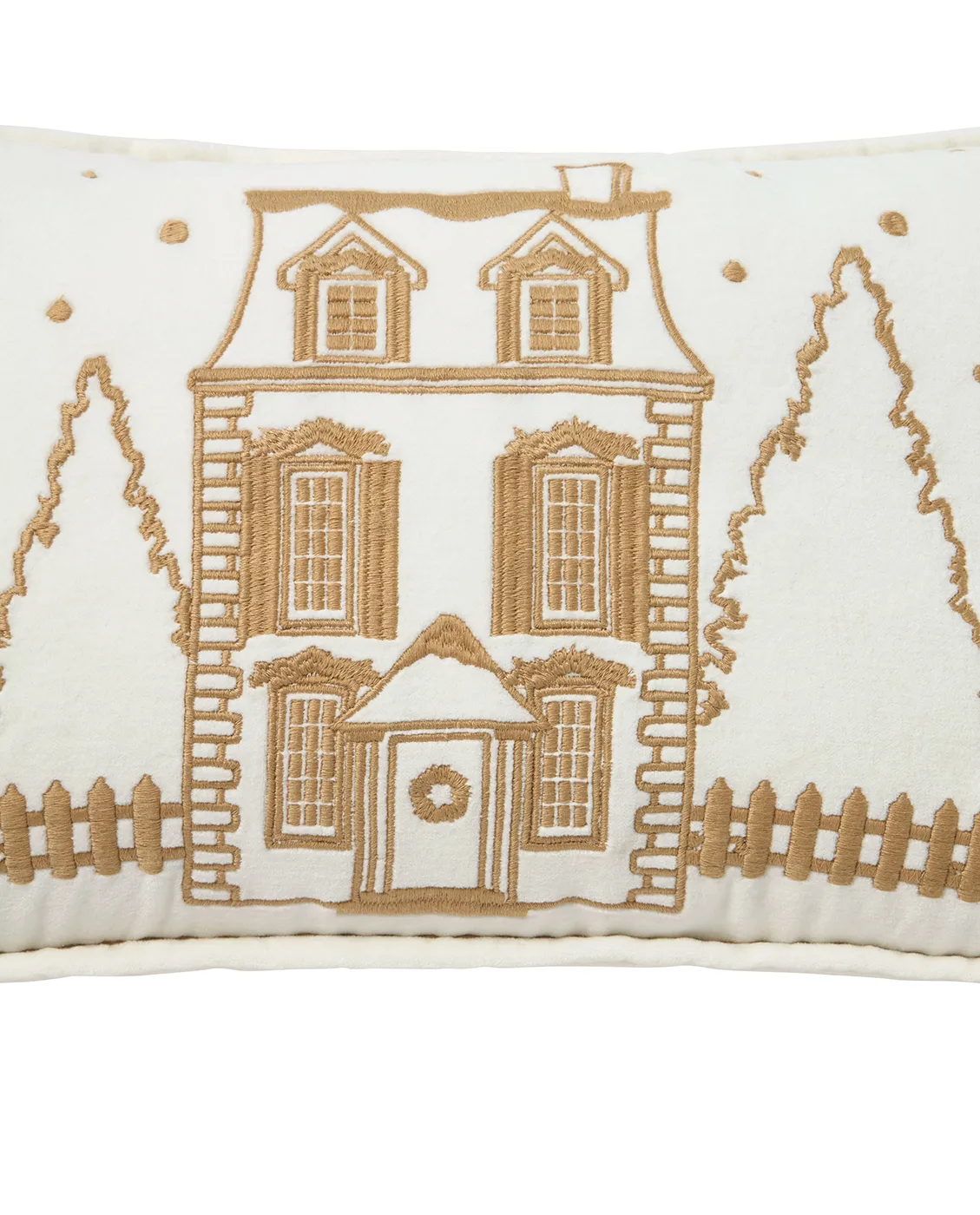 Winter House オーガニックベルベットクッション 30x50 cm, White-Light beige Lexington | レキシントン