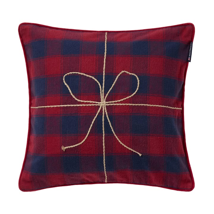 Wrapped チェック エコ フランネルクッションカバー 50x50 cm - Dark blue-red - Lexington | レキシントン