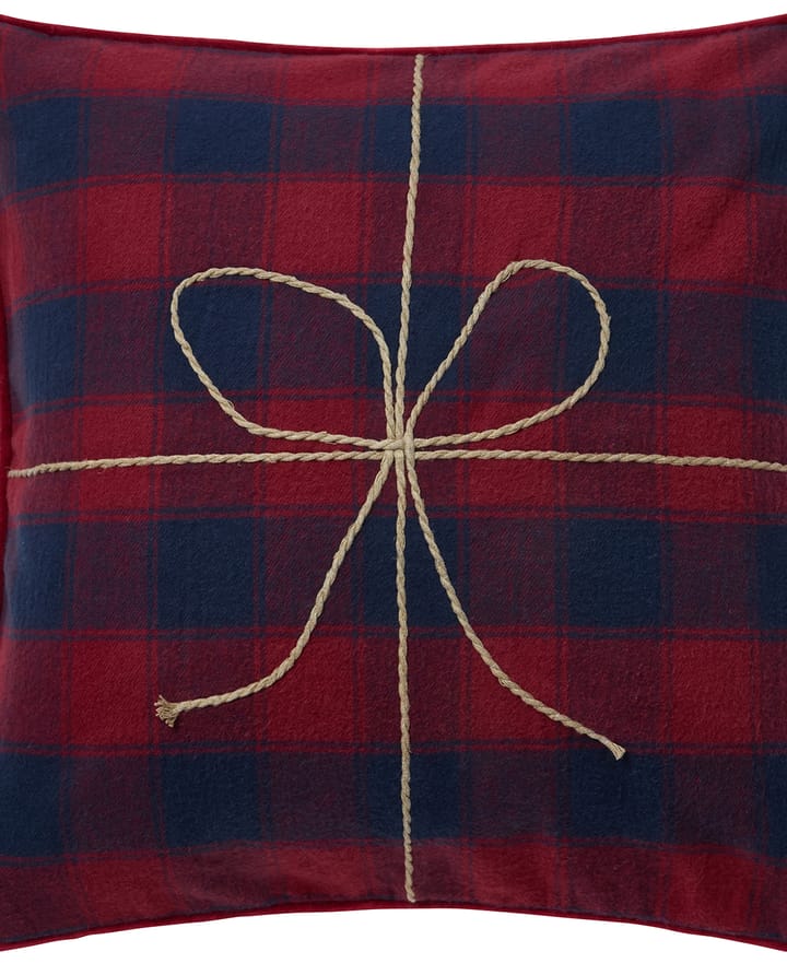 Wrapped チェック エコ フランネルクッションカバー 50x50 cm, Dark blue-red Lexington | レキシントン