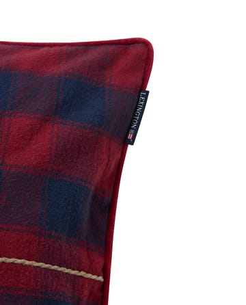 Wrapped チェック エコ フランネルクッションカバー 50x50 cm - Dark blue-red - Lexington | レキシントン