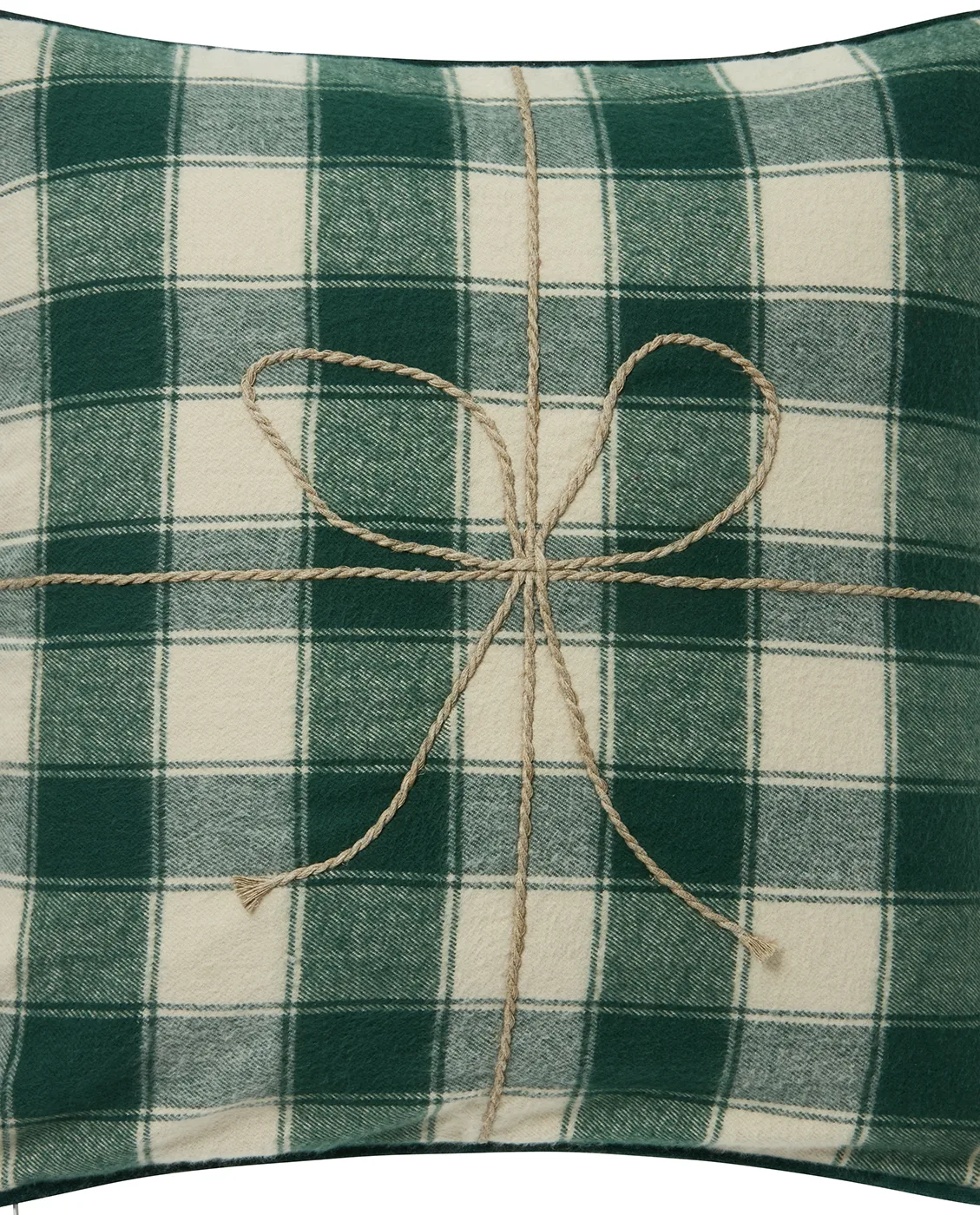 Wrapped チェック エコ フランネルクッションカバー 50x50 cm, Light beige-green Lexington | レキシントン