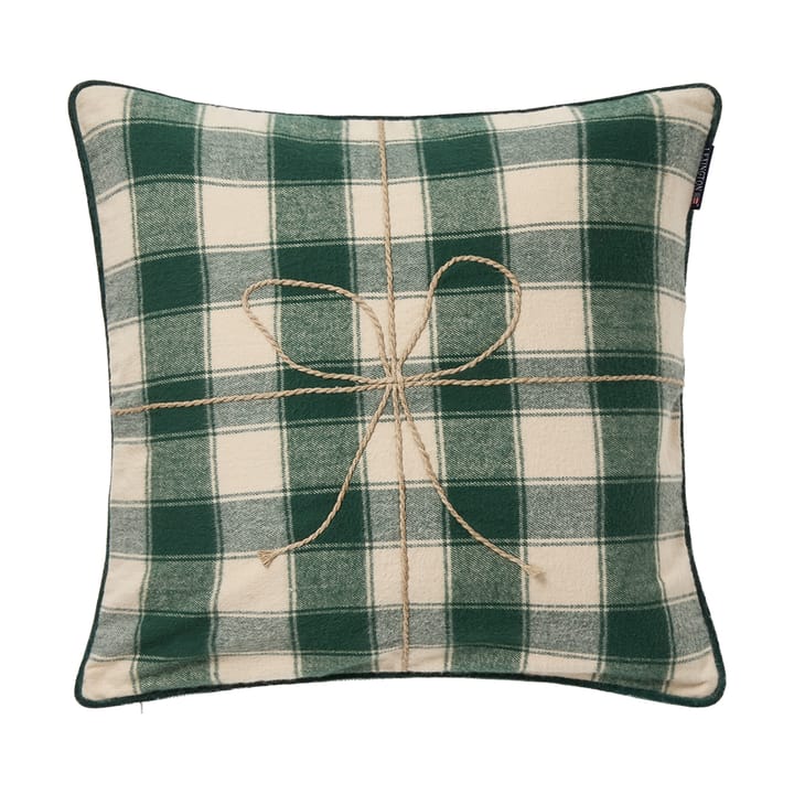 Wrapped チェック エコ フランネルクッションカバー 50x50 cm, Light beige-green Lexington | レキシントン