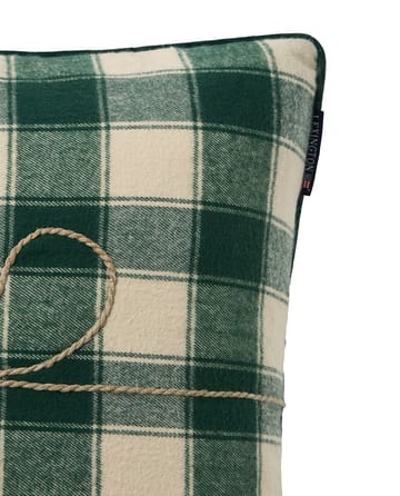 Wrapped チェック エコ フランネルクッションカバー 50x50 cm - Light beige-green - Lexington | レキシントン