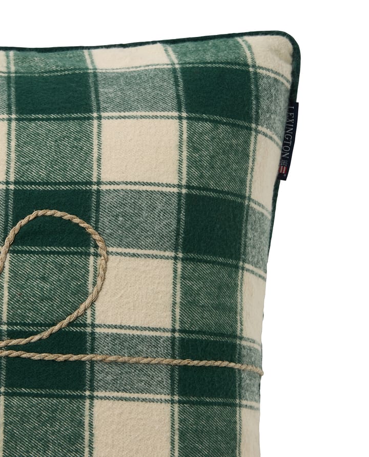 Wrapped チェック エコ フランネルクッションカバー 50x50 cm, Light beige-green Lexington | レキシントン
