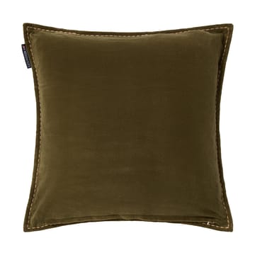 Wreathオーガニックコットン ベルベットクッションカバー 50x50 cm - Olive-brown-white - Lexington | レキシントン
