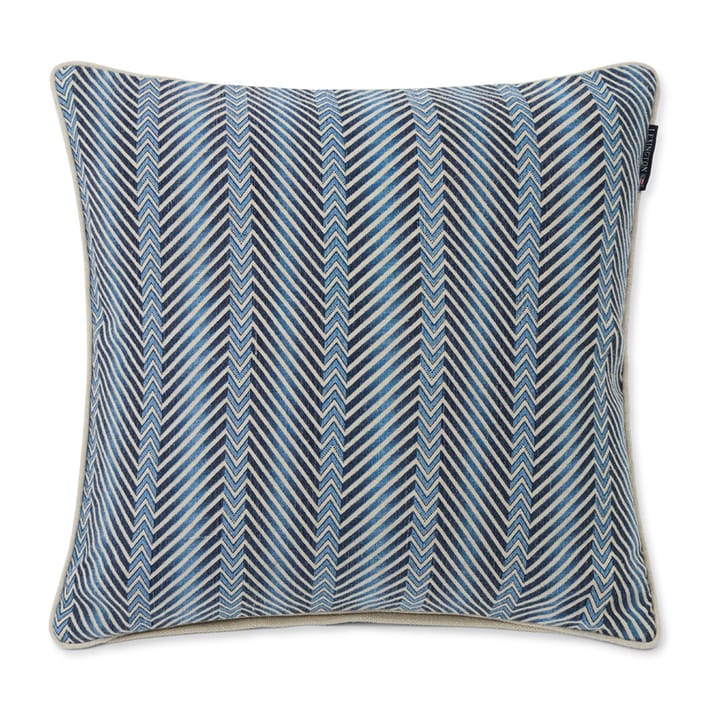 Zig Zag Printed クッションカバー 50x50 cm, Blue-beige Lexington | レキシントン