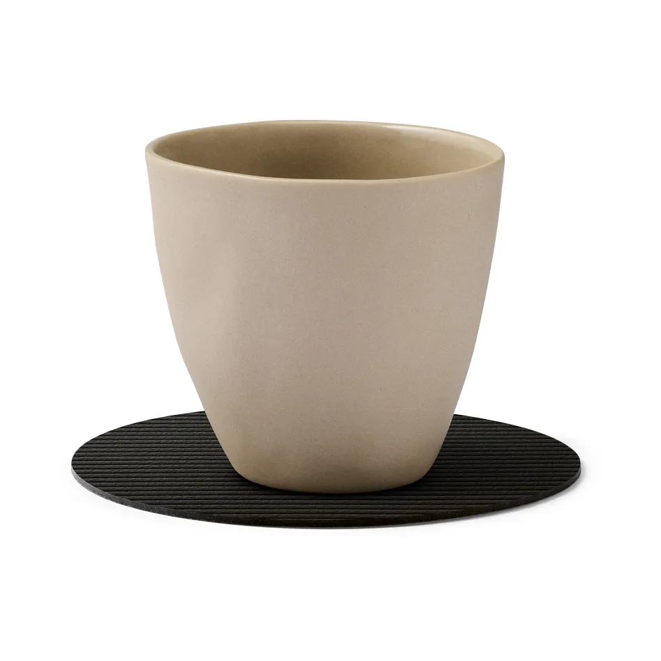 Corduroy コースター, Black ink, circle LIND DNA | リンド ディーエヌエー