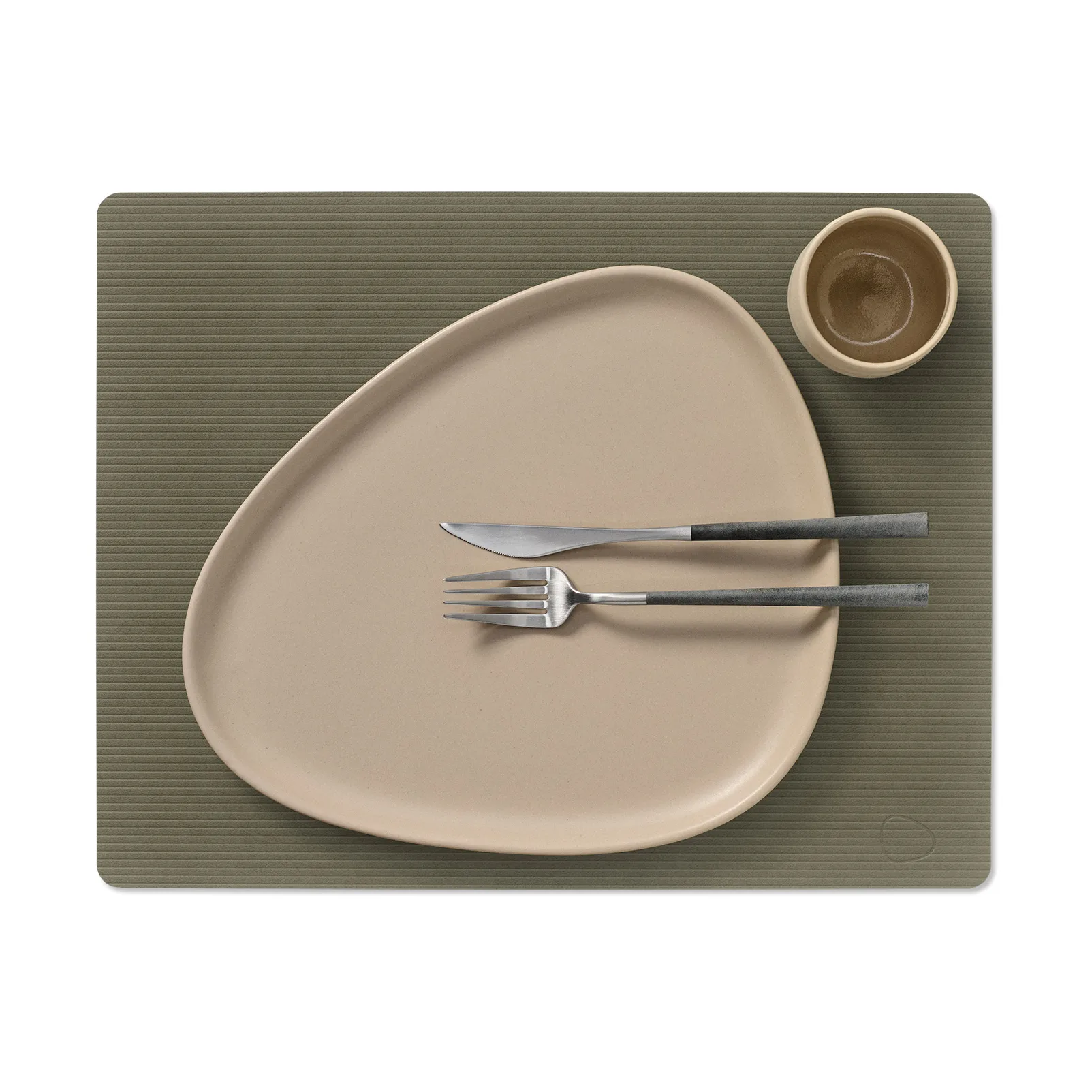 Corduroy プレースマット スクエア L, Army Green LIND DNA | リンド ディーエヌエー