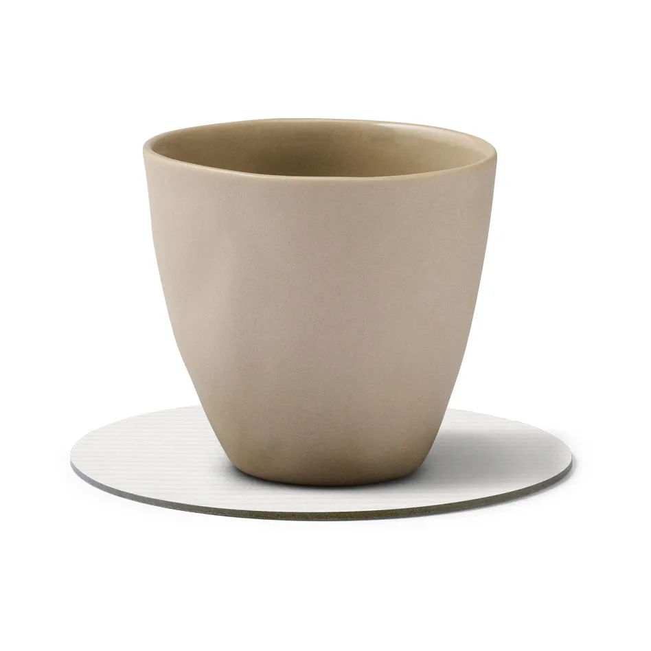 Corduroy コースター, Pure white, circle LIND DNA | リンド ディーエヌエー