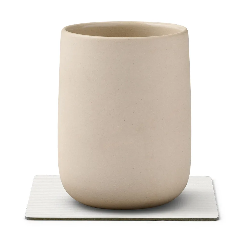 Corduroy コースター スクエア, Pure white LIND DNA | リンド ディーエヌエー