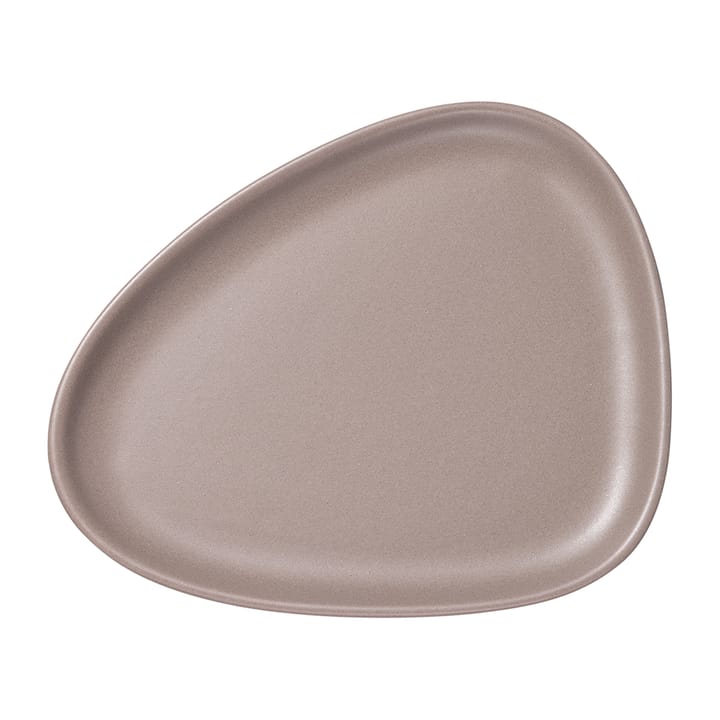 Curve Stoneware スモール プレート 19x22 cm - Warm Grey - LIND DNA | リンド ディーエヌエー