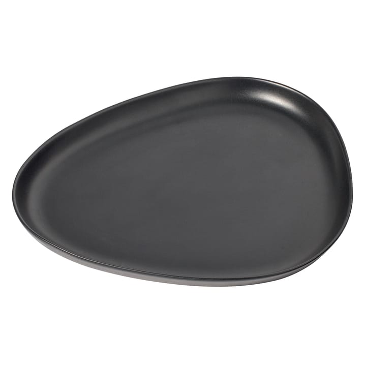 Curve Stoneware サービングソーサー 30x35 cm - black - LIND DNA | リンド ディーエヌエー