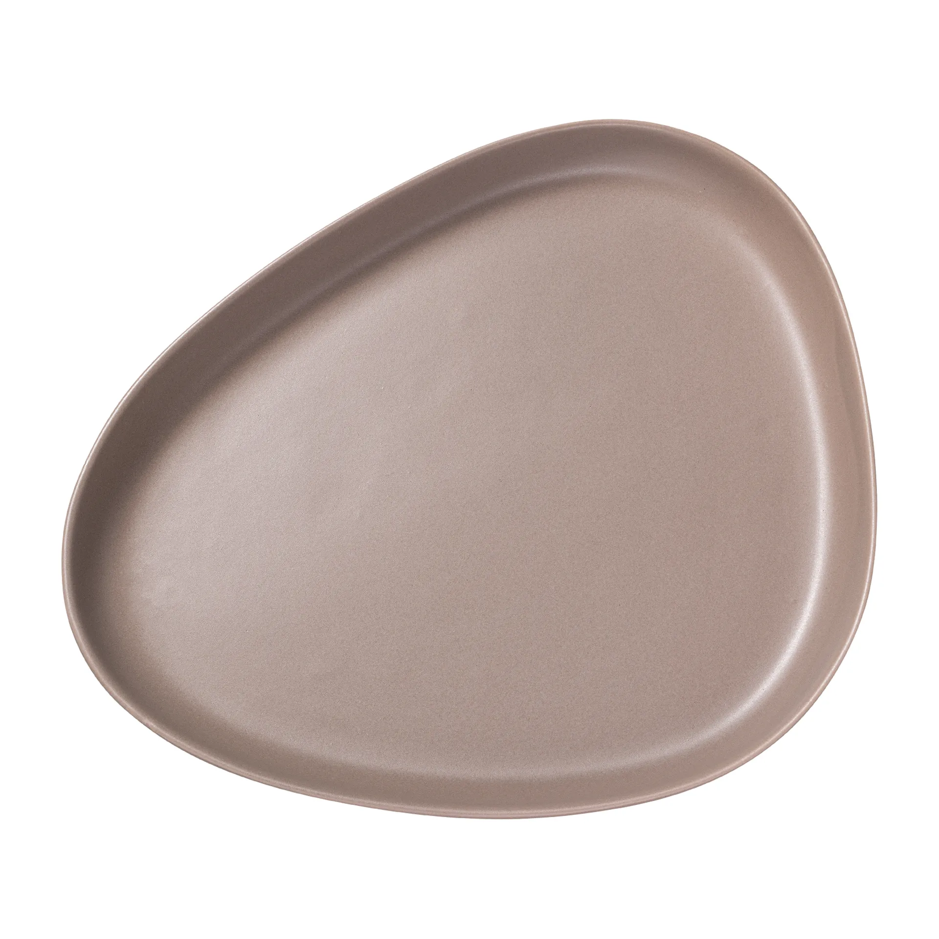 Curve Stoneware サービングソーサー 30x35 cm, Warm Grey LIND DNA | リンド ディーエヌエー