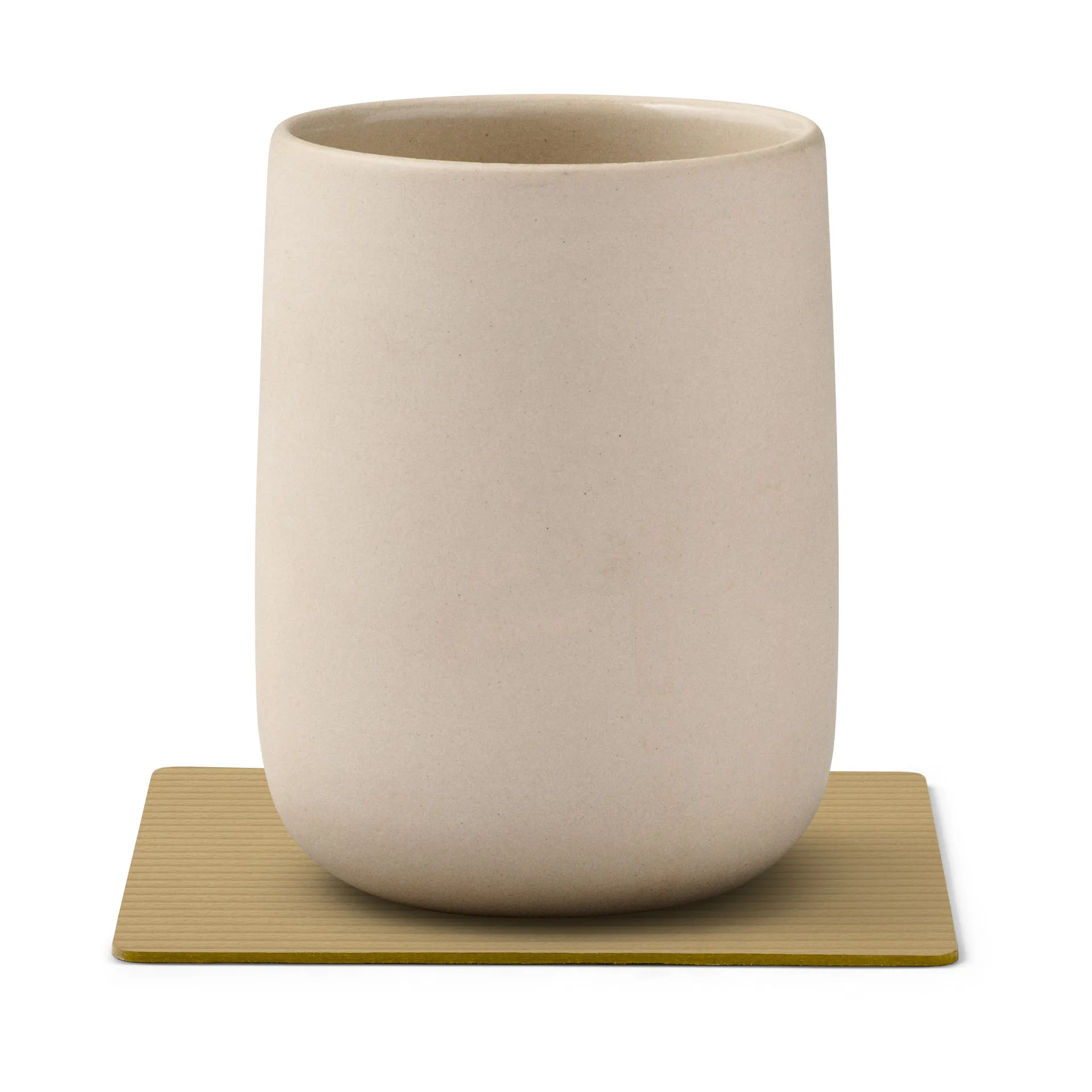 コーデュロイ コースター スクエア, Khaki LIND DNA | リンド ディーエヌエー