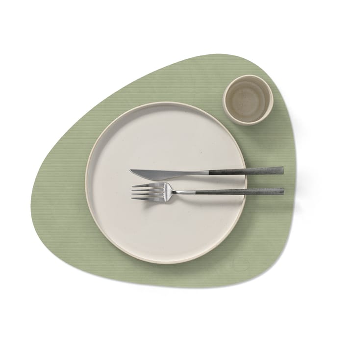 コーデュロイ ランチョンマット カーブ L, Olive Green LIND DNA | リンド ディーエヌエー