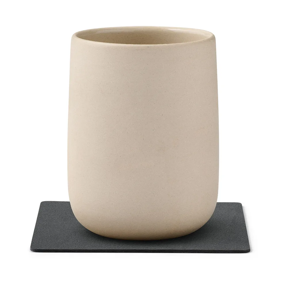 Nupo コースター ダブルサイド スクウェア, anthracite-light grey LIND DNA | リンド ディーエヌエー