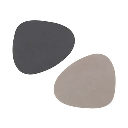 Nupo コースター ダブルサイド curve - anthracite-light grey - LIND DNA | リンド ディーエヌエー